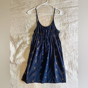 Lilka Anthropologie Navy Blue Mini Sun Shift Slip Dress size 1